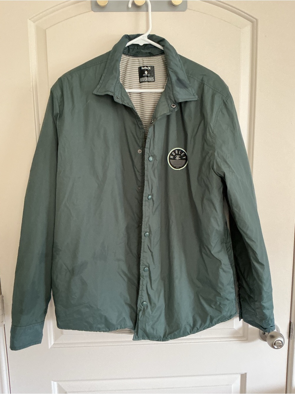 Hurley Men's Forest Green Lightweight Coach Jacket